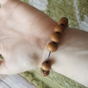 Boho Casual Wood Beaded Bracelet